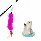 El tamaño colorido del juguete de la vara del bromista de la pluma del gato del pelo del conejo modificó ODM/a OEM para requisitos particulares Accpeted proveedor