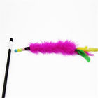 El tamaño colorido del juguete de la vara del bromista de la pluma del gato del pelo del conejo modificó ODM/a OEM para requisitos particulares Accpeted proveedor