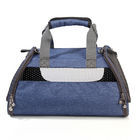 El perrito del color de los azules marinos lleva el bolso, capacidad grande lavable del bolso del viaje del perro proveedor