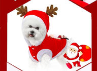El animal doméstico de la Navidad viste el material de la pelusa de la capa encapuchada del perro con los modelos geométricos proveedor