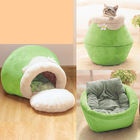 Casa al aire libre caliente portátil del gato de la cama suave del animal doméstico de la felpa para el invierno proveedor
